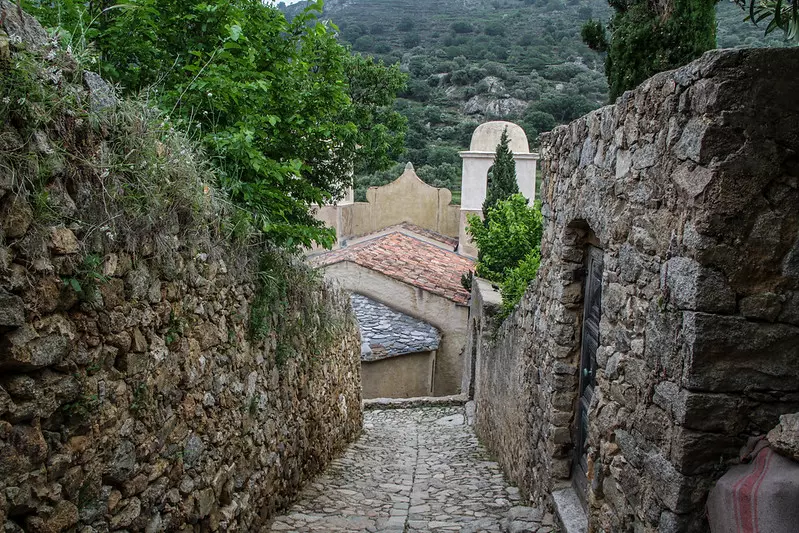 Vue depuis la route des villages de Balagne