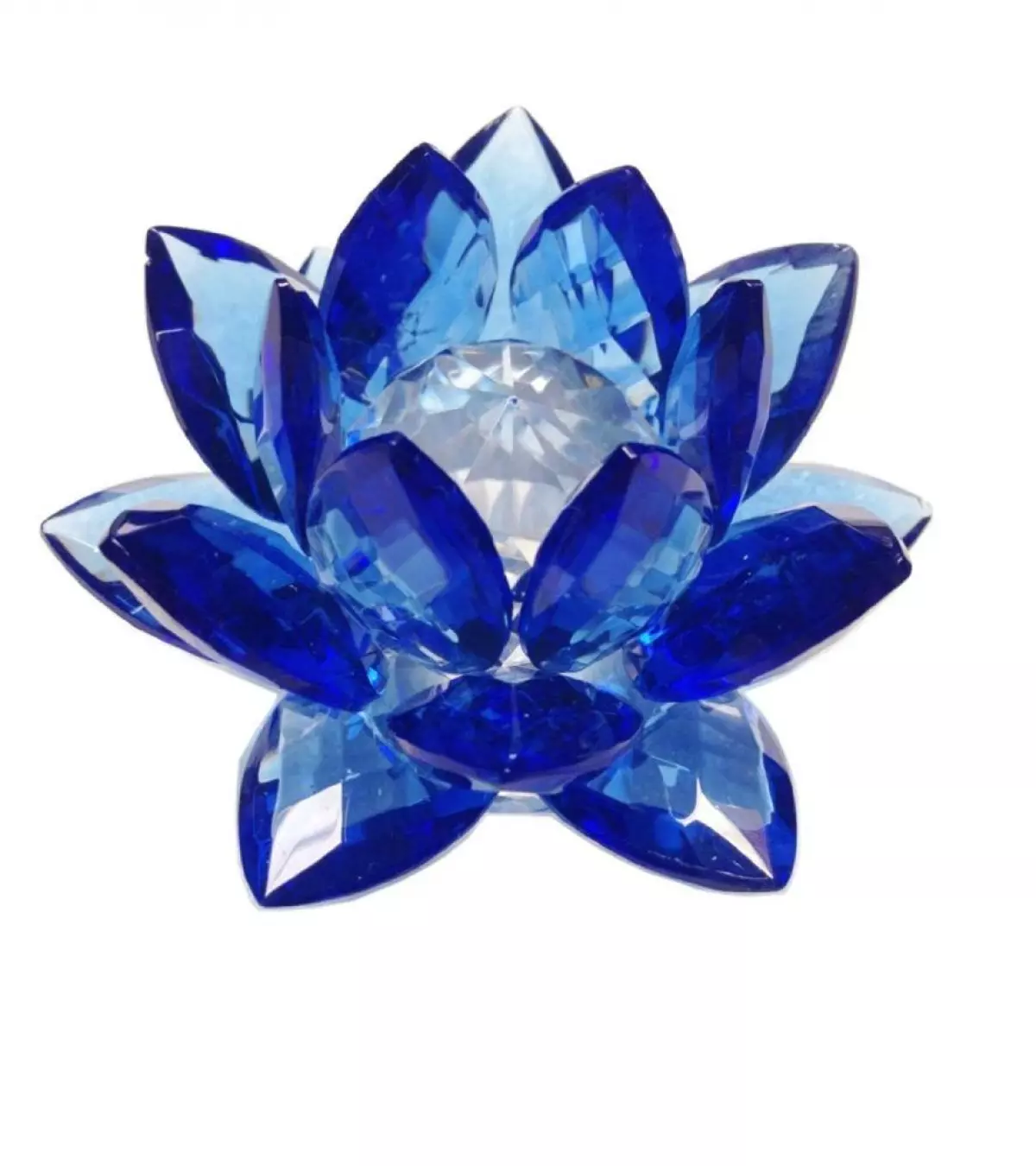 feng shui crystal lotus blue