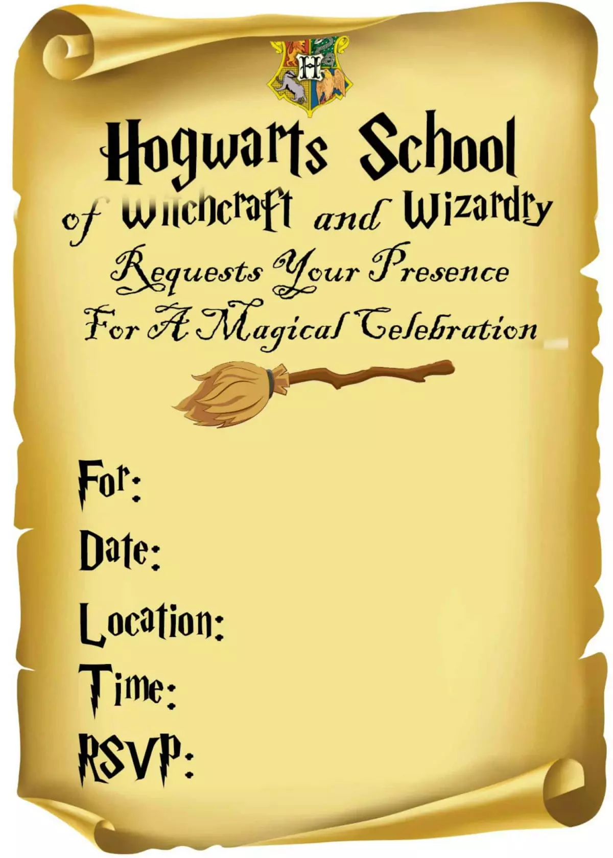 Harry Potter Invitation 1