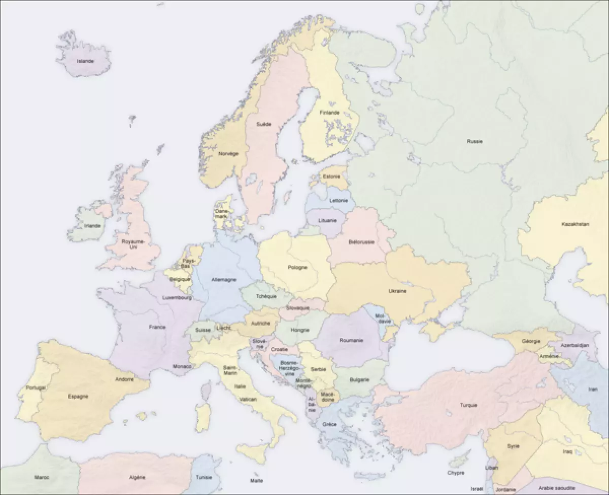 Les pays en Europe