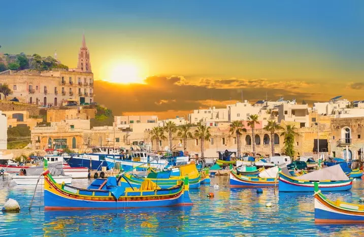 Coucher De Soleil à Malte