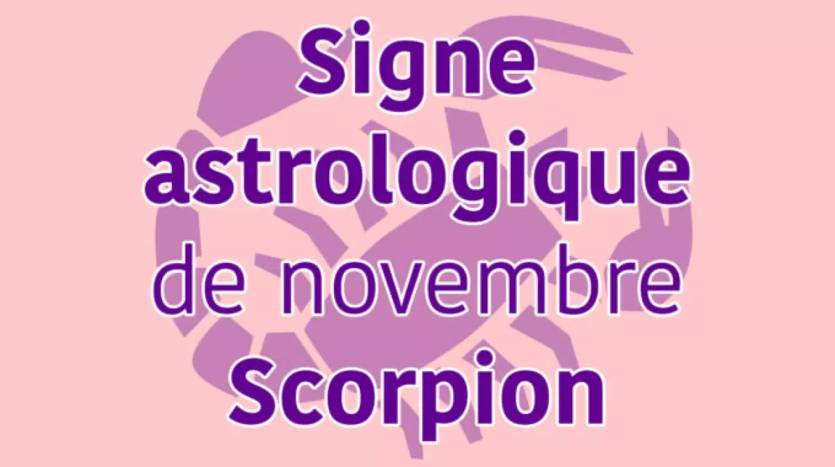 signe astrologique de novembre, le scorpion